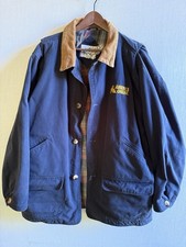 VTG 90s America Online AOL Employee Workwear Canvas Barn Jacket Corduroy L Rare