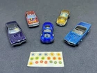 VINTAGE HOT WHEELS REDLINE 5 CARS LOT 1967-68 CUSTOM MODELS FLOWER POWER DECALS