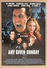 ANY GIVEN SUNDAY, AL PACINO, JAMIE FOXX, RARE 1999 REPRODUCTION  POSTER
