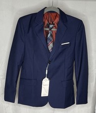 YuanLu Boys Navy Blue Dress Blazer Jacket Size 12 NWT Formal Suit Coat