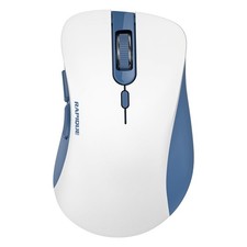 Bluetooth Wireless Mouse Dual Bluetooth 2.4 GHz USB Receiver Ergonomic Blue