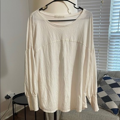 Peruvian Connection Cream Long Sleeve Oversized Tunic