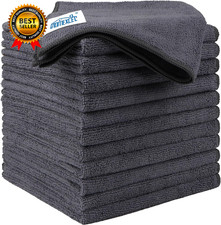 Microfiber Cleaning Cloth 12 Pack, 12.5 X 12.5 Inch Microfiber Towels for Cars