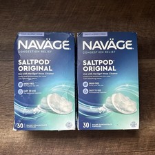 2 Navage Nasal System Original Saltpods 30 pods Brand New Sealed Salt Pods 5/28