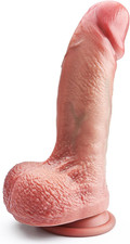 8 Inch Realistic Thick Dildo Dual Density Liquid Silicone Dildo for Women
