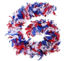 Zucker Feather - Chandelle Feather Boa - 72" - Red White  Blue