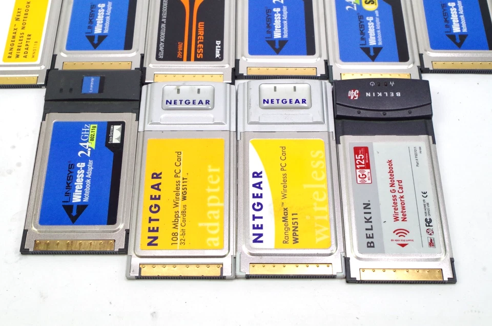 Lote 40 Adaptadores Inalámbricos Marca Mixta G Inalámbricos N PCMCIA Adaptador WIFI Sin Probar Foto 2 de 4