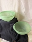 Tupperware Green Plastic Colander & Bowl Set Star Pattern 339-2 237-5 — photo 1