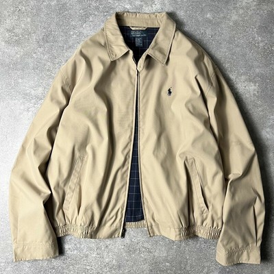 90s Polo Ralph Lauren Swing Top Jacket Beige Polyester Cotton 