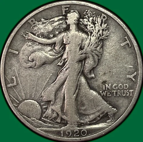 1920-S Walking Liberty Half Dollar Very Fine VF Coin #38130