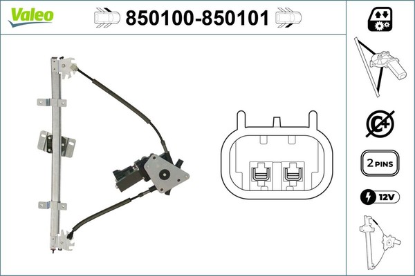 Fensterheber Valeo 850100 FüR Ford BAP BNP Mondeo BFP GBP 1 Turnier 2 16V 4X4-image