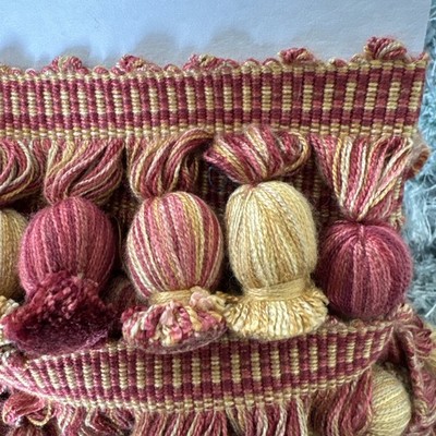 Vintage Samuel & Sons Kensington Onion Russet Tassel Fringe 3,5m - UVP 158£/m