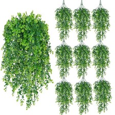 Artificial Hanging Plants 18 Pcs Fake Hanging Plant Faux Hanging Eucalyptus P...