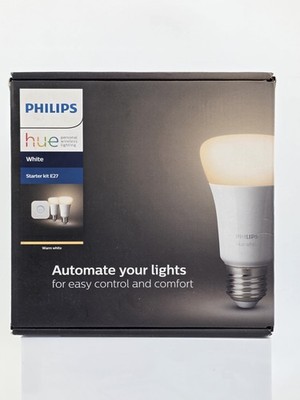 Philips Hue White Starter Kit E27 2 Leuchtmittel + Bridge Smart Lighting Hub