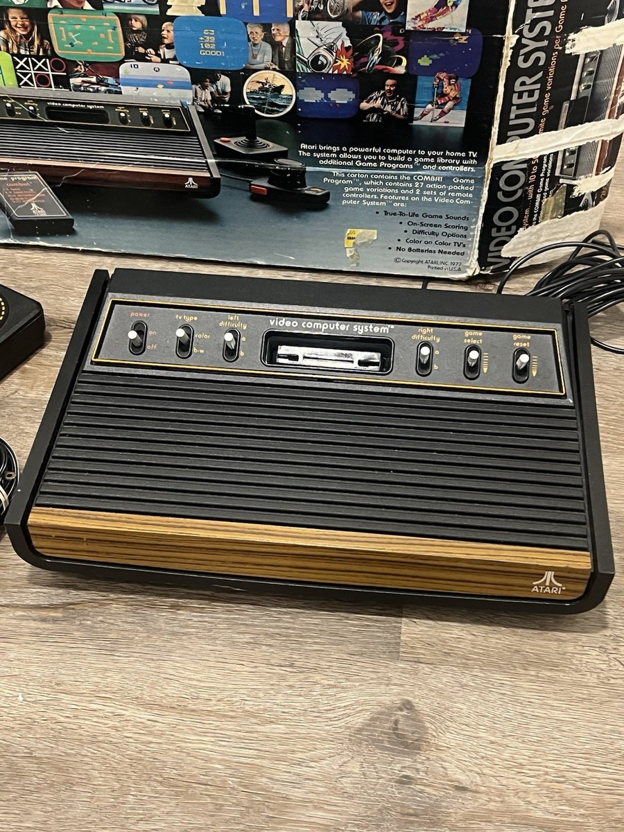 Rare 1977 Atari 2600 VCS Heavy Sixer Console Orig. BOX CHESS PIECE