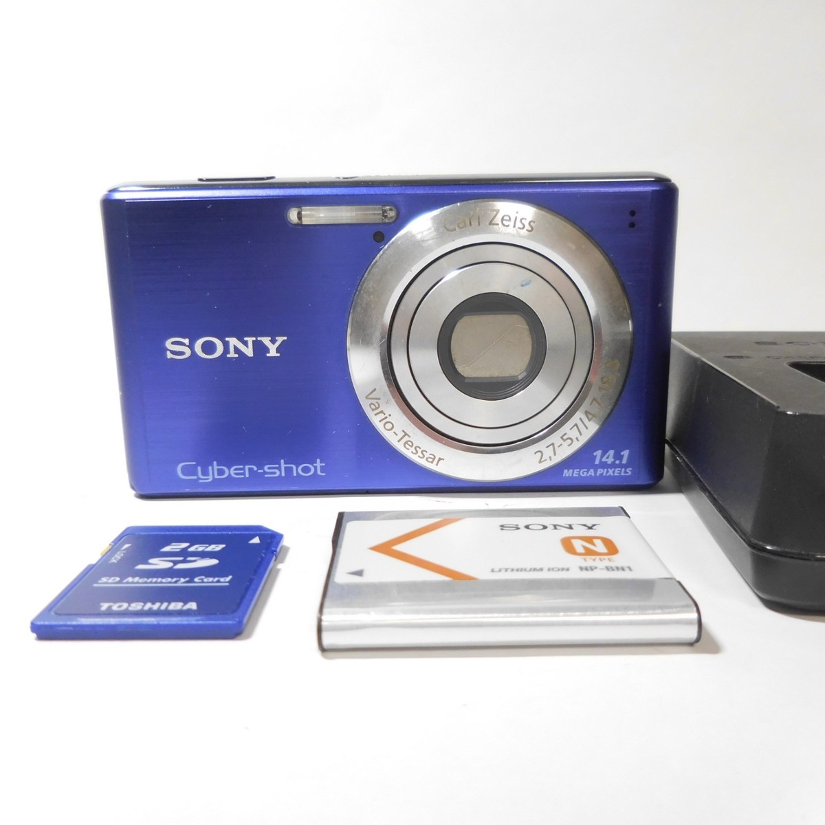 Sony Cyber-shot DSC-W530 Blue Digital Camera w/Battery Charger SD
