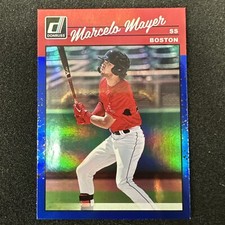 2023 Donruss Baseball Retro Base Holo Blue #248 Marcelo Mayer - Boston Red Sox