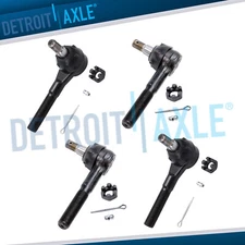 4pc Front Driver and Passenger Inner Outer Tie Rod for Dodge B3500 Ram 3500 Van