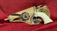 VINTAGE CAP GUN ACTOY "Pony Boy" with matching leather holster