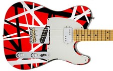 Guitar Skin Customization Axe Wrap Hard Rock Metal God Red Black Stripes V 3