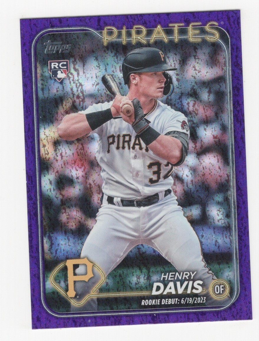 2024 TOPPS UPDATE PURPLE HOLOFOIL 50/799 RC HENRY DAVIS PIRATES #US162
