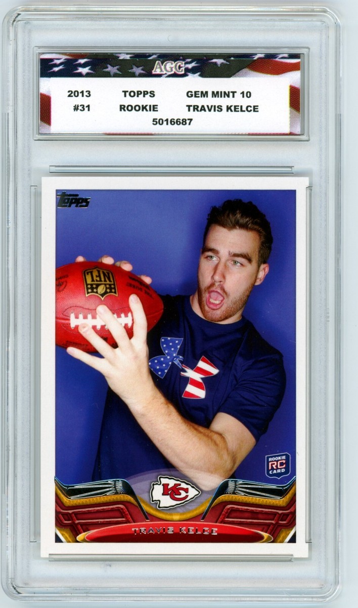 2013 Topps #31 Travis Kelce Rookie Card AGC 10 Gem Mint Kansas