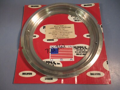 Pappas KS 017030 Lead Ring w/ Shear Pins 10'' OD