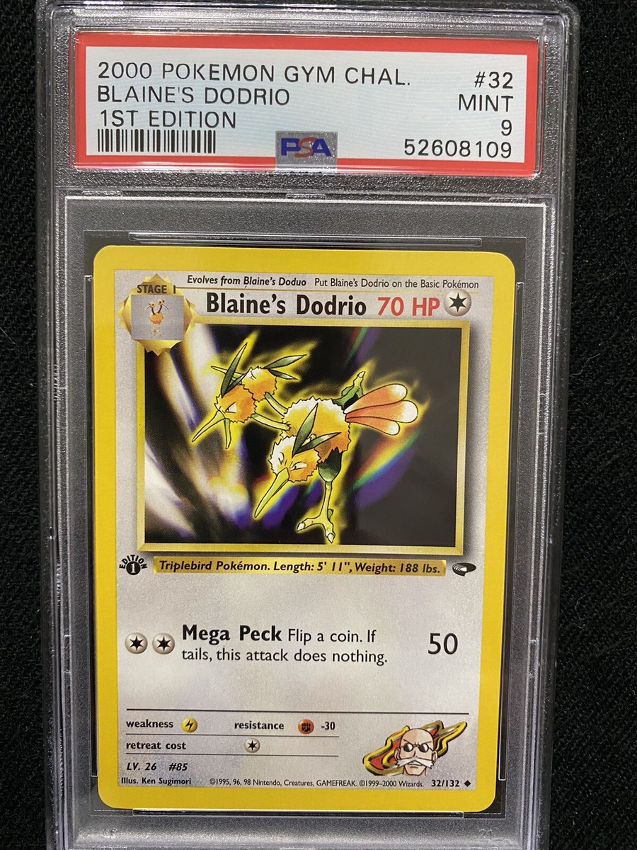 2000 Pokemon Gym Challenge 1st Edition Blaine's Dodrio 32/132 PSA