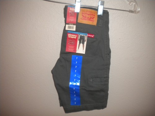 Levi's Youth Boys Size 7 Flex Stretch Adjustable Waist Gray Cargo Shorts NWT - Picture 2 of 5