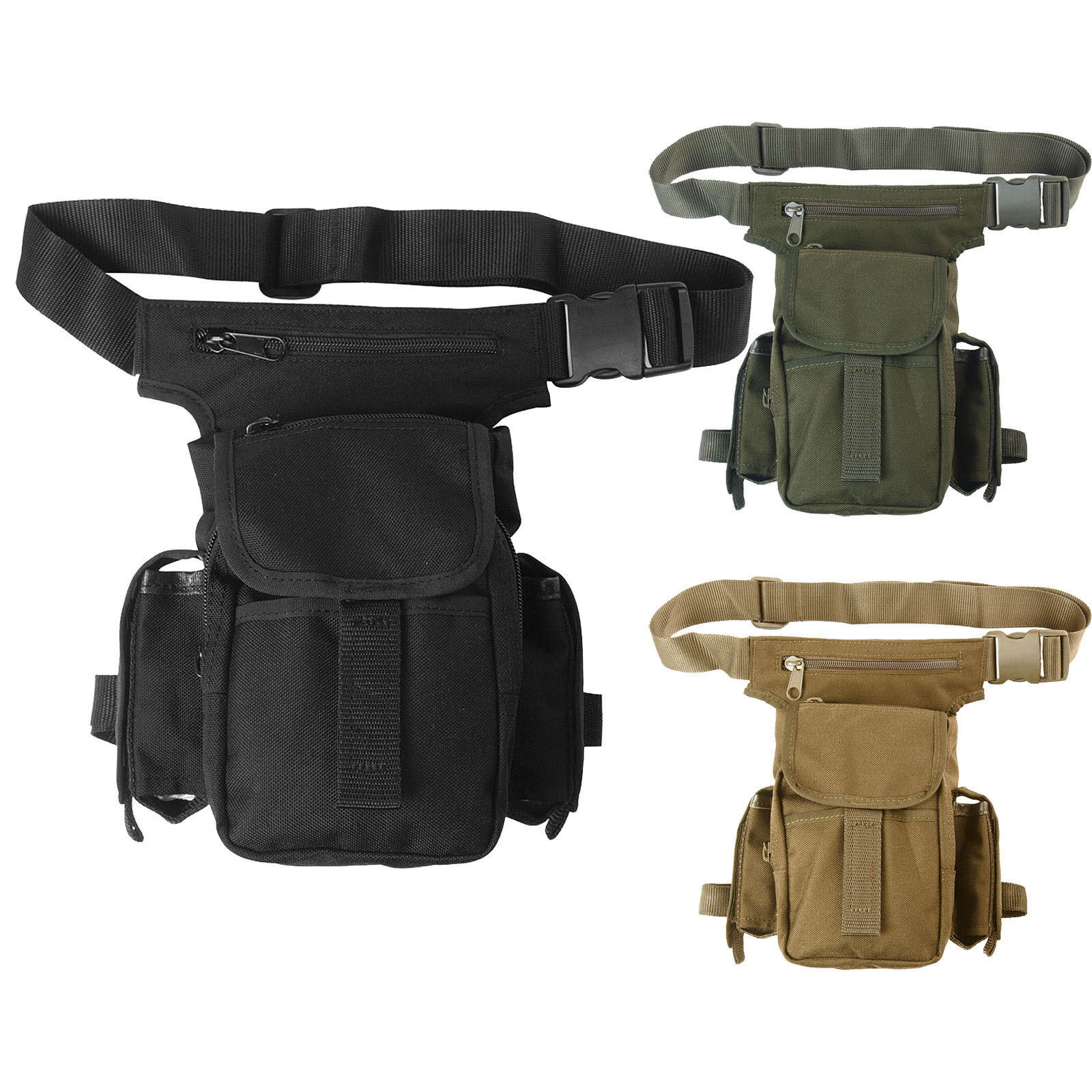 Thumbnail - Mil-tec Multipack 3 Farben Beintasche Gürteltasche Hüfttasche Motorrad