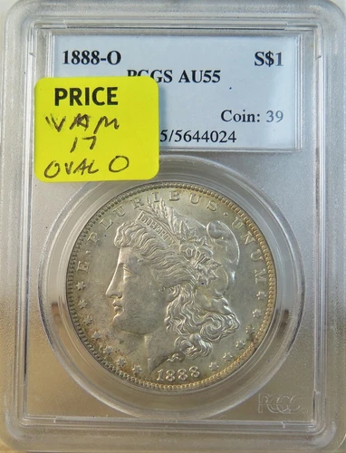1888 O Morgan dollar PCGS AU55 *VAM 17 oval O TOP100*