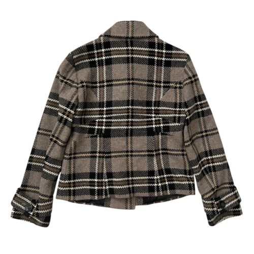 Sportmax Code Womens Alpaca Wool Mohair Plaid Peacoat Tan Size 6 Academia Preppy - Picture 2 of 12