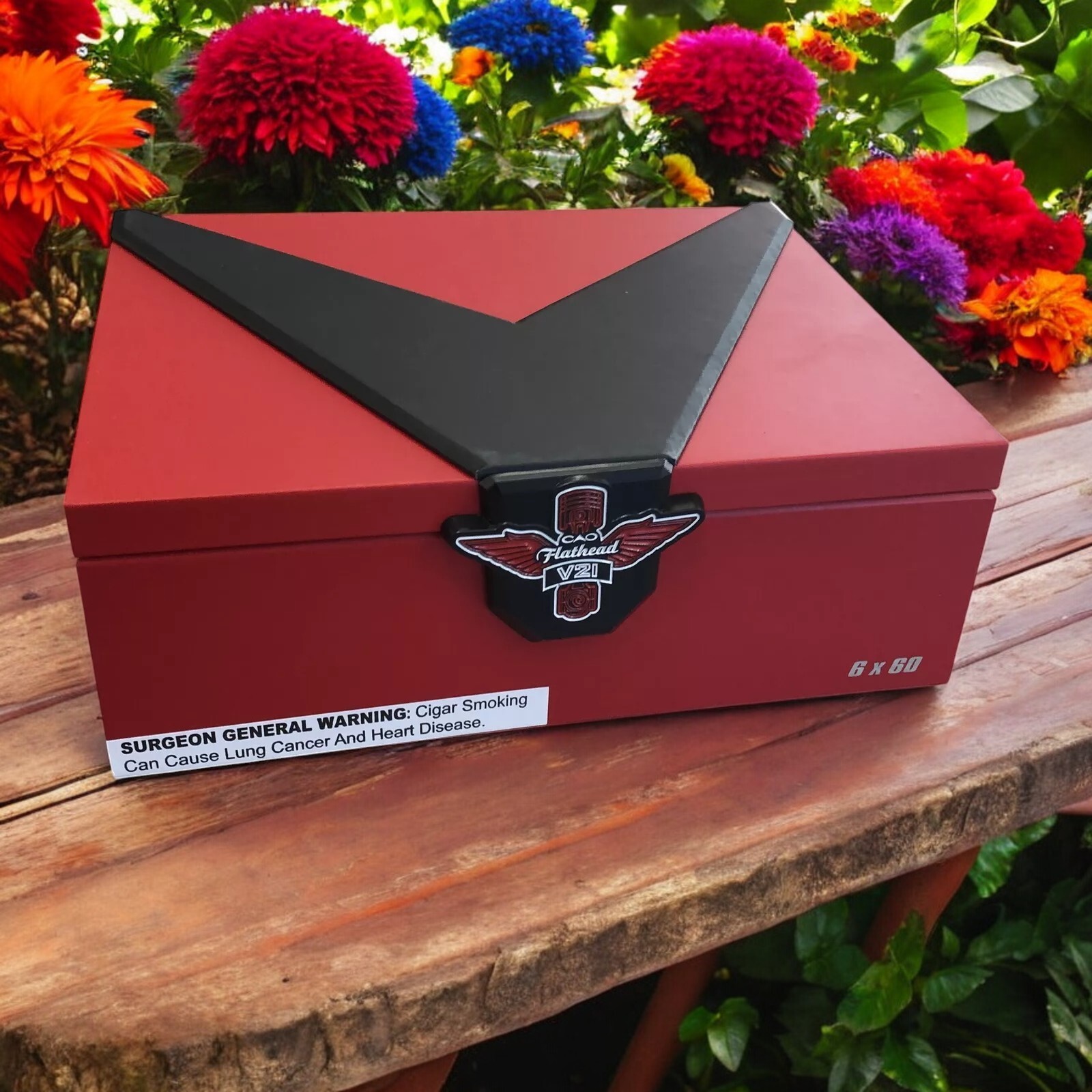 CAO Flathead V21 660 Empty Wooden Cigar Box 9.25x7x3.5
