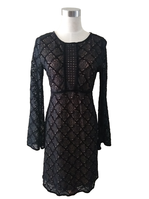 Chelsea & Violet Black Lace Women Dress Size M with Velvet Accents Sheer Sleeves | eBay Chelsea & Violet Black Lace Women Dress Size M with Velvet Accents Sheer Sleeves | eBay