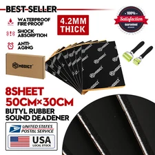 50X30CM Sound Deadening Butyl Mat Car Engine Noise&Heat Shield Insulation 168Mil