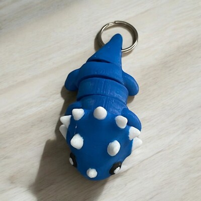 3D Printed Dino Keychain. Flexi  Toy