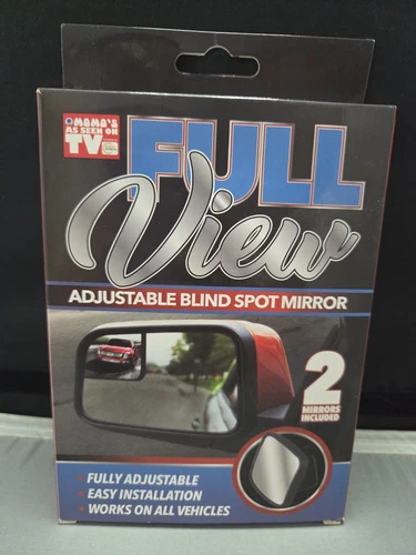 Full View Mirror As Seen On TV Adjustable Blind Spot Mirror 2-Pack Car Safety