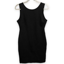 Lulus L Women's Bodycon Dress Black Open Back Sleeveless Tight Form Fitting