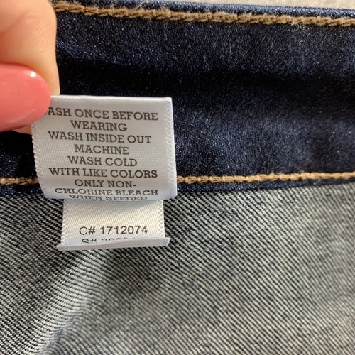 Altar'd State Jean Skirt Womens Medium Blue Dark Wash Denim Short Snap Up - Picture 5 of 6