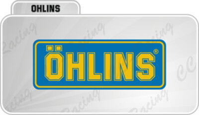  1 sticker stickers OHLIN blue yellow 100x 37 mm 