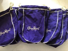 Lot Of 10 Crown Royal Purple Bags 750 mL