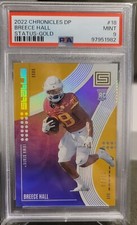 2022 Chronicles Draft Picks Status Breece Hall RC Iowa State Card Gold #/10 Jets