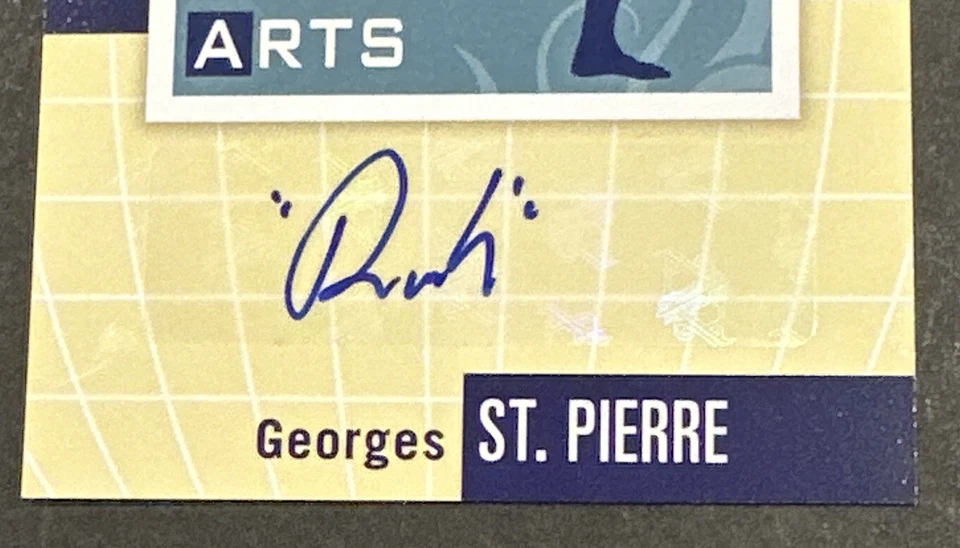 2011 Upper Deck UFC Georges St-Pierre Auto Debut Athletes Of World Mint #AW-GS - Image 3 of 4