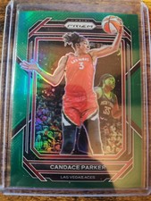 2023 Panini WNBA Prizm Candace Parker Green Holo Prizm #77 Las Vegas Aces