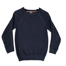 Wacko Maria Rudees Sweater Women's Medium (32" Chest) Blue Waffle Knit Crew Neck