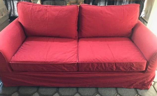 Pottery Barn Comfort Sofa Slipcover Red For Sale Online