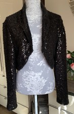 Joseph Ribkoff Black Sequin Designer Bolero Jacket12. Bnwot. Rare? Very Special!