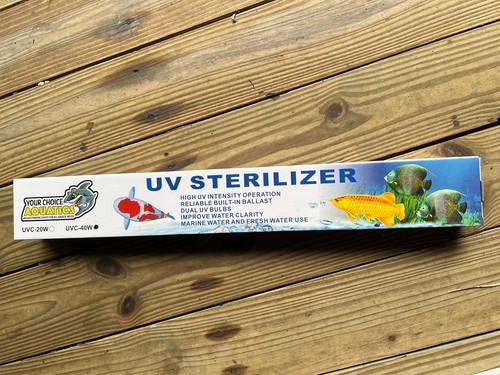 New! 40w Periha Drop In UV light Clarifier Submersible Stop Algae Clear Koi Pond - 第 1/7 張圖片