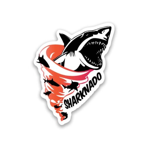 Autocollant vinyle Sharknado Shark 4" de haut - comprend deux - Photo 1/1