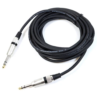 ADAM HALL 6 m Stereo Klinkenkabel 6,35 mm Klinke Stereo Audio Kabel Symmetrisch Klinke 6,3